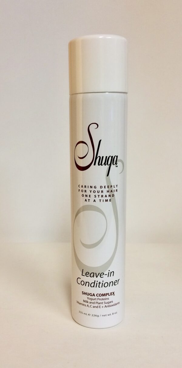 A white bottle of shupa hair spray.