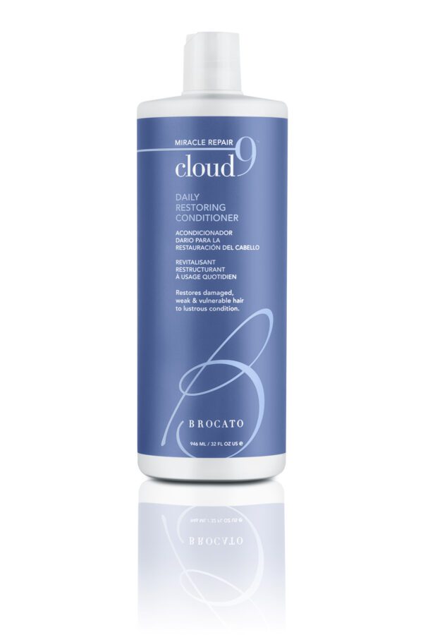 A bottle of cloud 9 hair conditioner