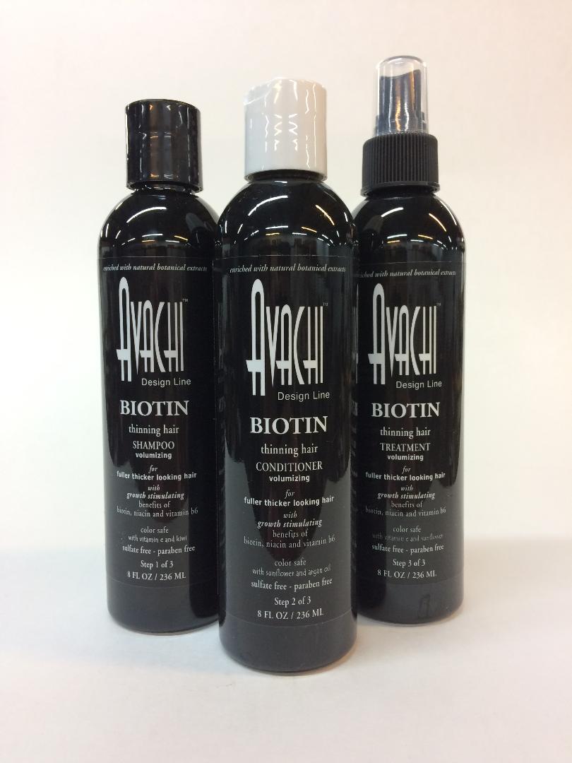 Avachi Biotin thinning hair 8oz 3pk - Friends Beauty Supply