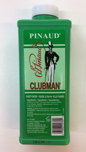 A bottle of pinaud clubman hair powder.