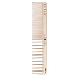 A comb is shown in front of a white background.