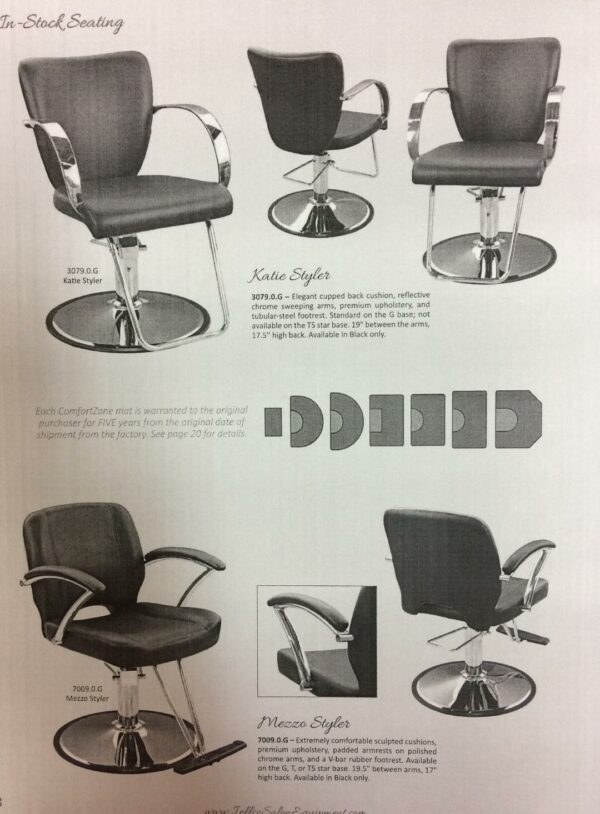 A page of some different types of chairs