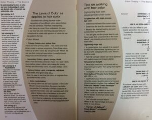 A close up of the inside pages of a pamphlet
