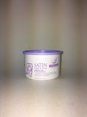 A tub of satin smooth hair styling cream.