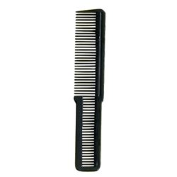 A comb is shown with no hair on it.