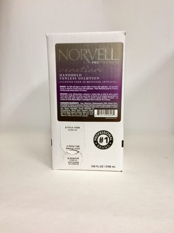 A box of norvell sunless tanning lotion.