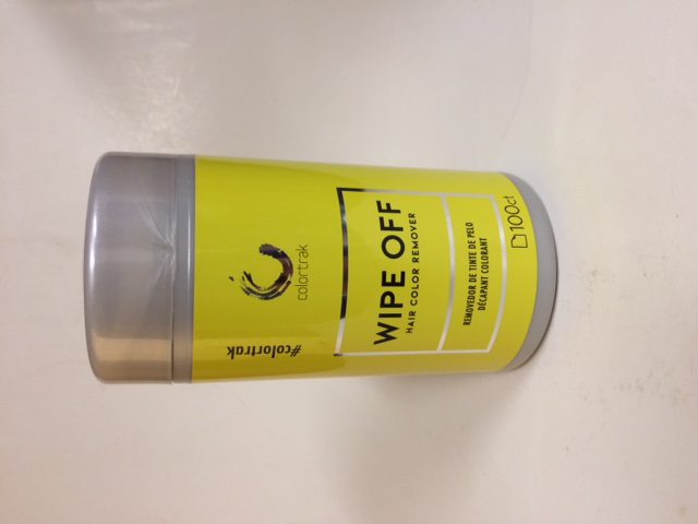 A yellow and silver container of wipes
