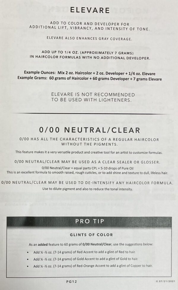 A page of instructions for using the product.
