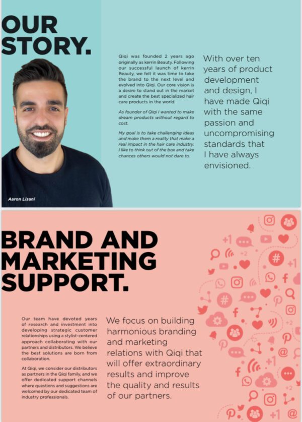 A page of the brand and marketing support section.