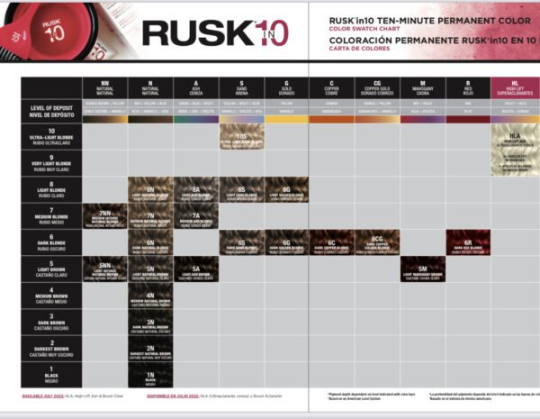 A large poster of rusk 1 0 years in color.